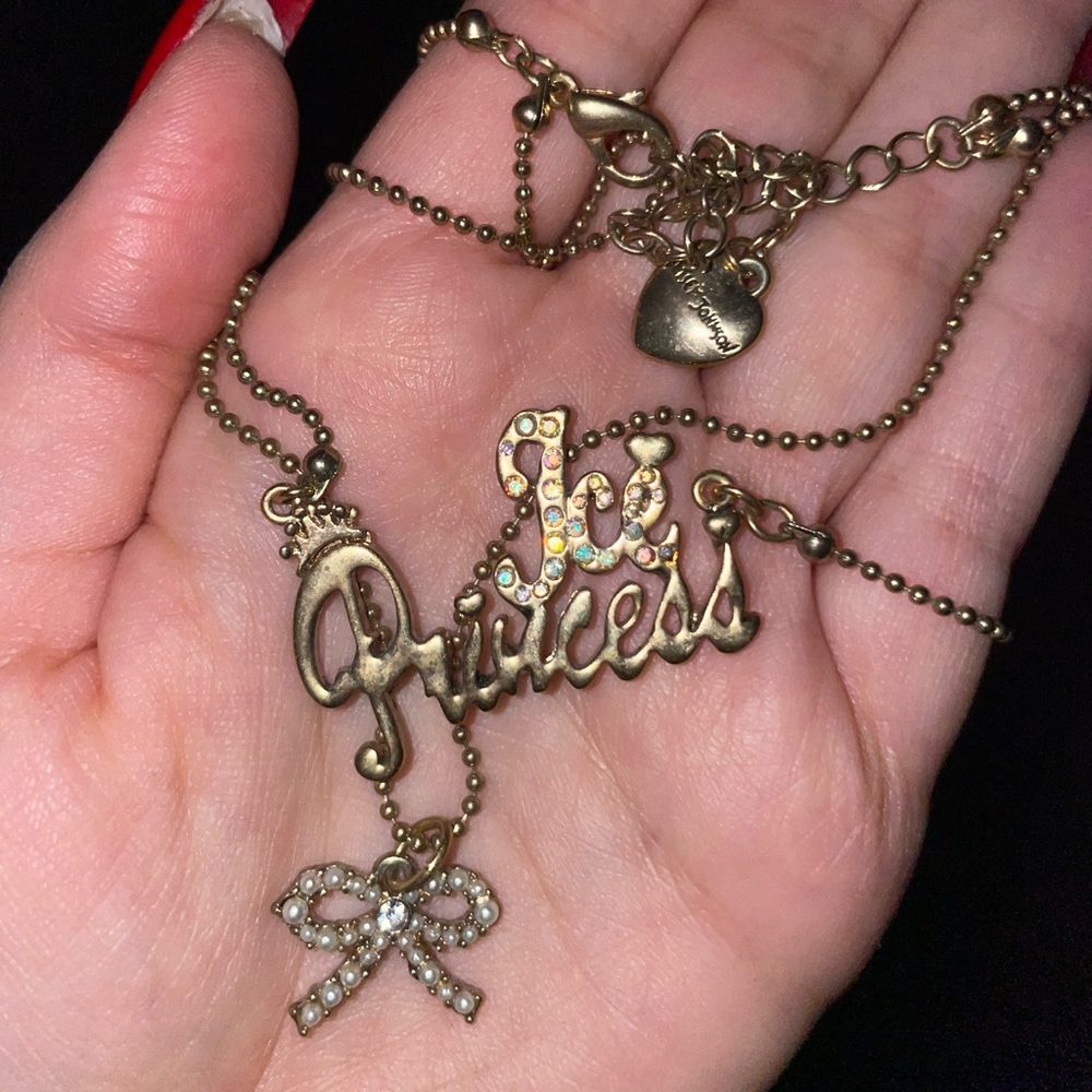 Vintage Betsey Johnson Rhinestone Ice Princess Necklace